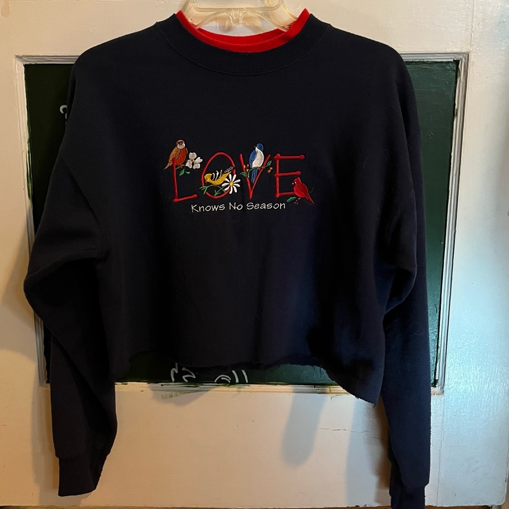 Love knows no season cropped sweater